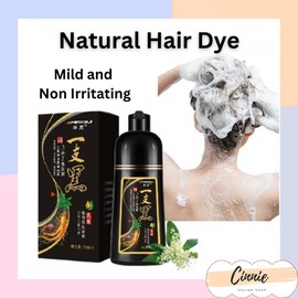 Natural Black Hair Shampoo Colour Hair Dye Shampoo instant hair dye shampoo一支黑染发剂白转黑植物泡泡染发膏盖白发不沾头皮