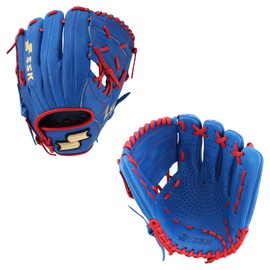 SSK Z5 Craftsman Youth Baseball Glove – 10.5” – 11” – 11.25” – 11.5” Right & Left Hand Throw (Royal/Red - One-Piece Web, 11" - Right Hand Throw)