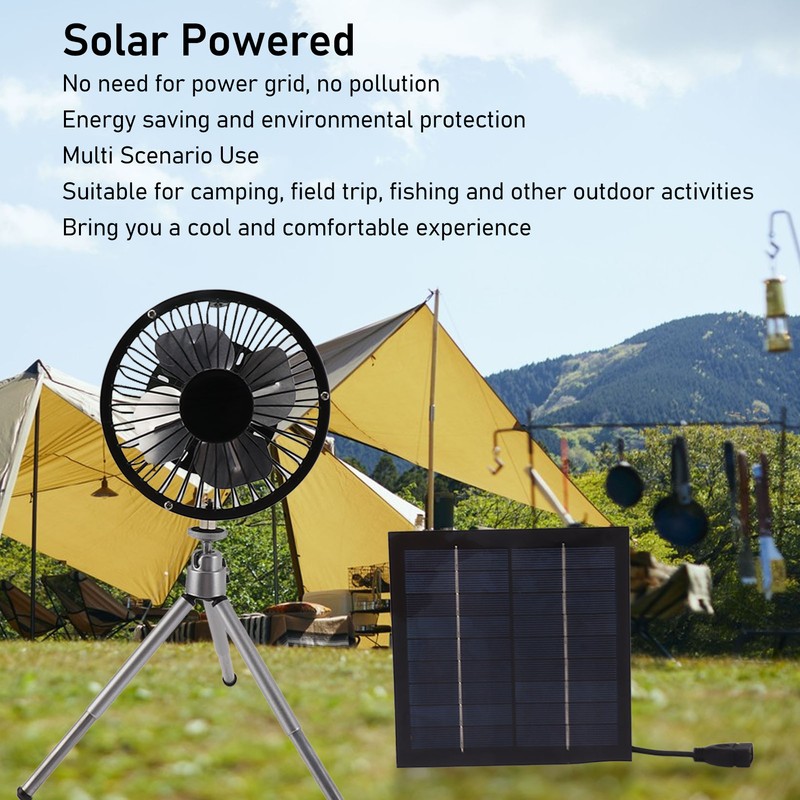 20W Solar Panel Fan Portable Solar Panel Powered USB Fan