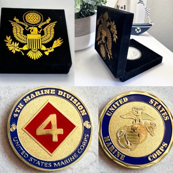 US MARINE CORPS - 4th MARINE DIVISION Challenge Coin with