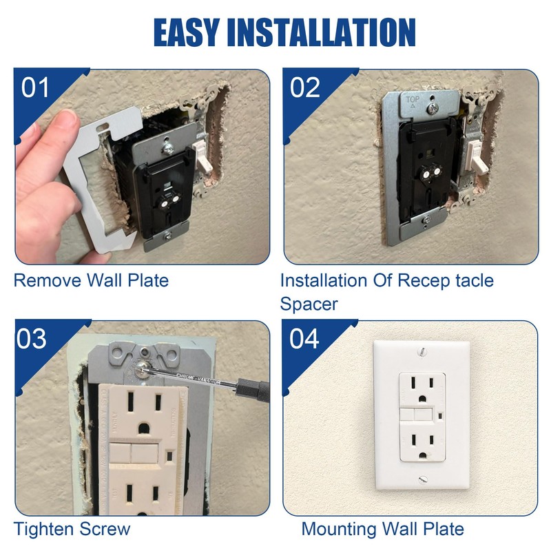 Metal Flush Fit Leveling Plate Wall Spacer for Wall Repair