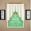 Today's Curtain, Forget-Me-Not Swag 38", Ecru/Rose, 60" W x 38"