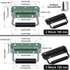 sinzau Folding Handle, 4 Pieces 100 mm Folding Handle, Black,