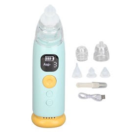 Infant Nasal Aspirator 3 Suction Levels Silicone Tip Baby Nose Care Machine with Soothe Music Light Light Green