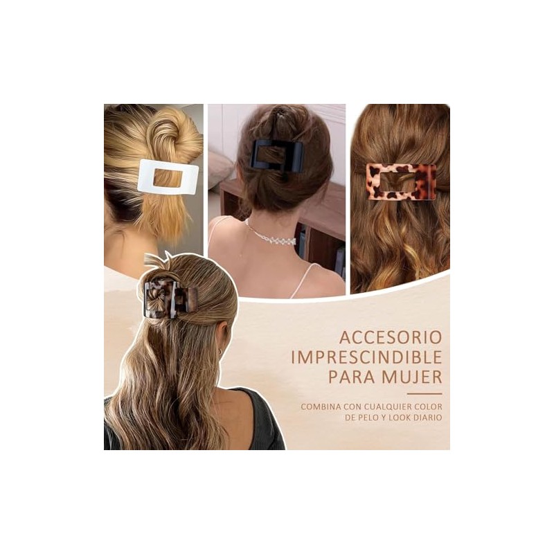 GeorgeX 8PCS Horquillas planas Para Cabello, Pasadores Mujer, Cómodas Pinzas