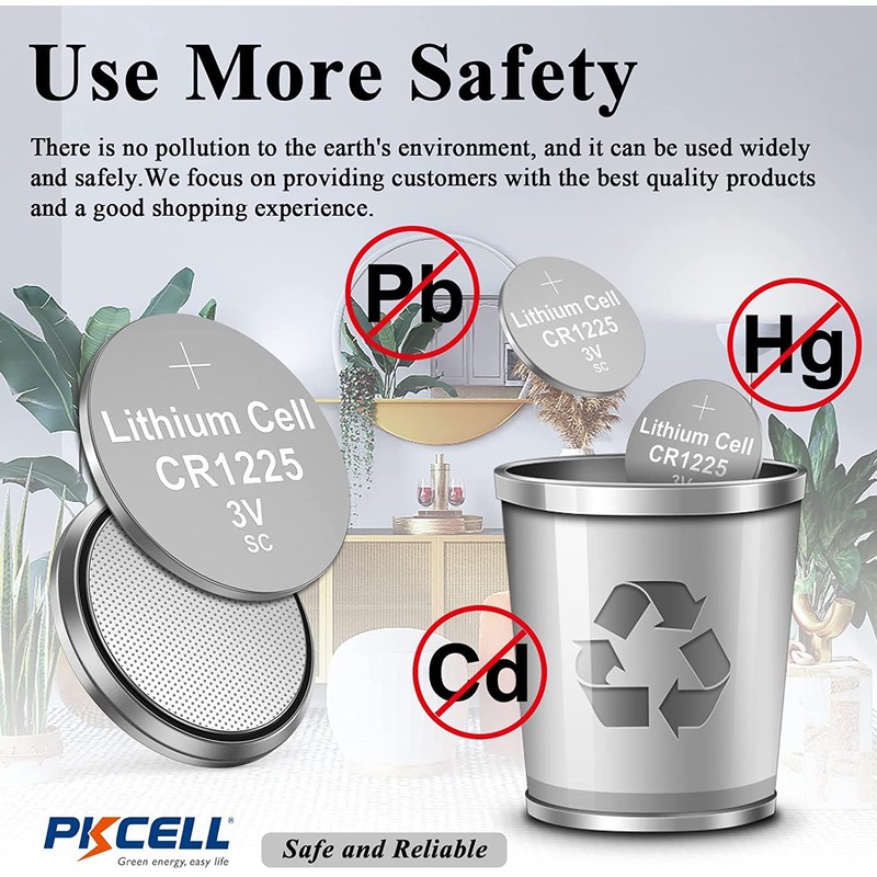 PKCELL CR1225 3V Lithium Battery CR 1225 3V Button Batteries
