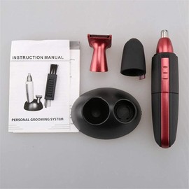 2 en 1 Nariz Trimmer para Hombre para Hombres, Silent Silent Silent Neam Pein Trimmer, Ceja y Corte Facial Trimmer para Hombres Y Mujeres (Color : Red)