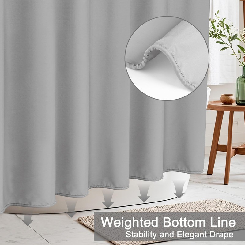 AooHome Extra Long Shower Curtain 72 Width x 78 Height