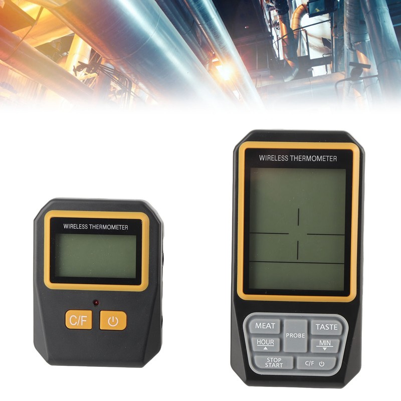 Wireless BBQ Thermometer Digital Remote Kitchen Meat Food Cooking 328ft