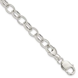 Saris and Things 925 Sterling Silver 8.5inch Fancy Link Bracelet