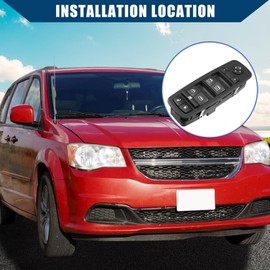 Hihaha No.4602533AB Power Window Switch for Dodge Grand Caravan 2008-2011 / Front Left Driver Side Window Control Switch/Durable Plastic / 1Pcs Black