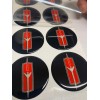 Hoosier Decal Oldsmobile Rocket Rim QTY 4 2"Center CAP Decals