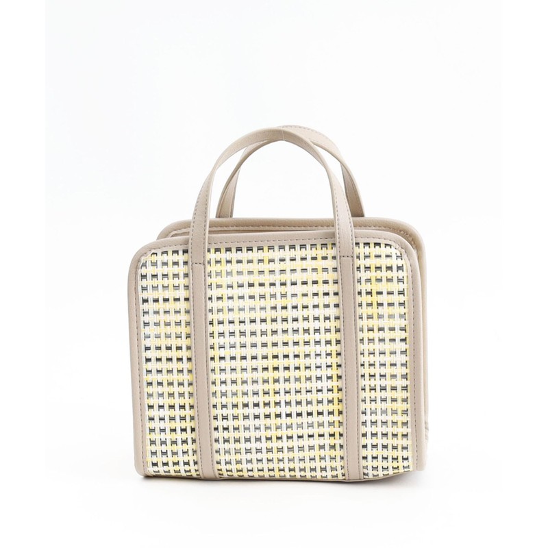 Cooco Shoulder Bag, Faux Leather Mesh Square 2-Way Mini Bag,