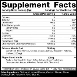Quemador de Grasa The Ripper Cobra Labs 30 Serv Preentreno Ponche Frutas                                                                              