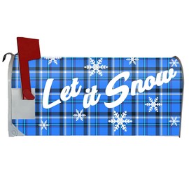 VWAQ Holiday Mailbox Covers Magnetic Christmas Mailbox Decor - MBM50 (20.5" H X 18.25" W, Blue)