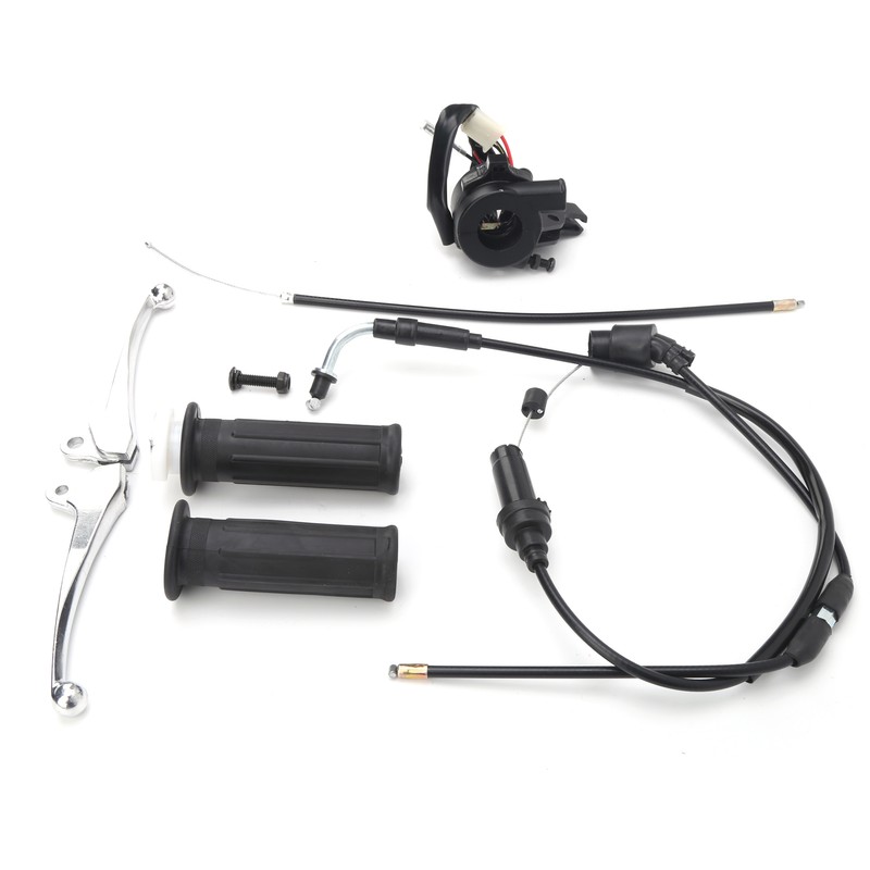 Throttle Grip Cable Brake Lever Ignition Switch Kit Fit for