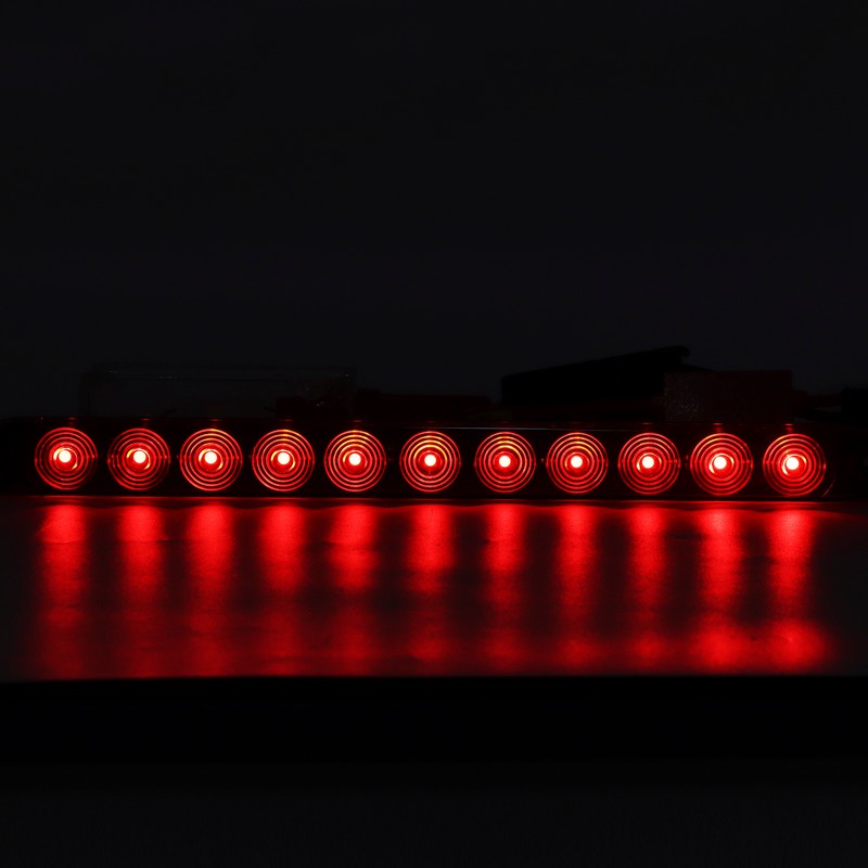 12V 11 LED Brake Turn Tail Light Red Polycarbonate Lens