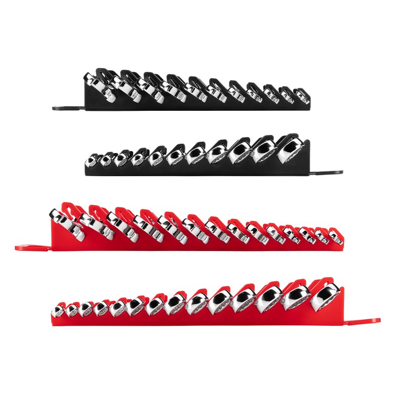 TEKTON Stubby Combination Wrench Set with Holders, 25-Piece (1/4-3/4 in.,