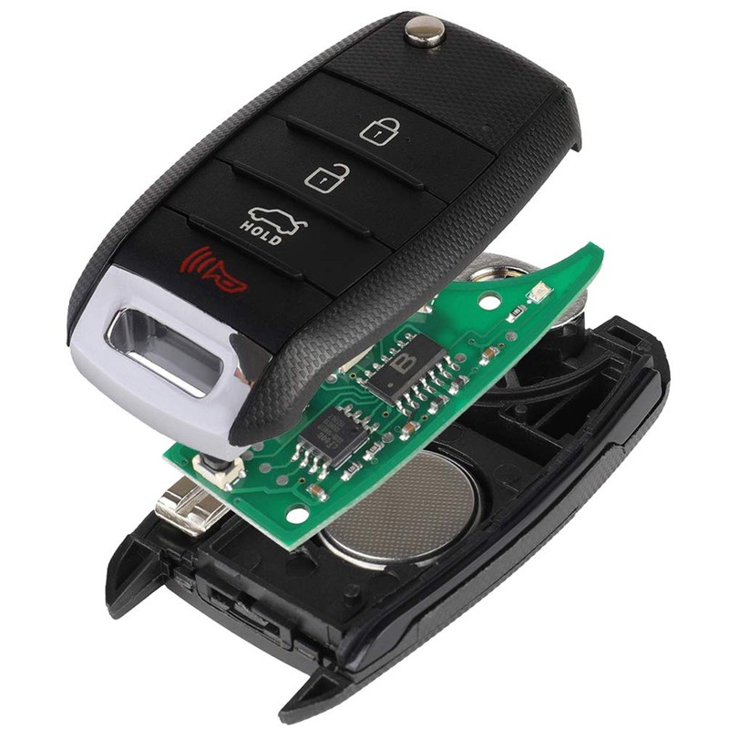 KEYALL 1 Pack 4 Buttons Remote Control Car Key Fob