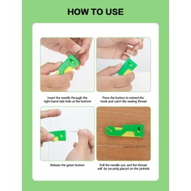 Automatic Needle Threader,2025 Needle Threaders for Hand Sewing,Plastic Sewing Machine Needle Threade for Embroidery Cross Stitch Craft,Automatic Needle Threaders for Hand Sewing(Random Color) (8)