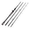 Fiblink 4-Piece Travel Fishing Rod, Spinning & Casting Rod with