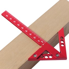 YUDAWN Center Line Scriber, Square Center Scribe Aluminum Alloy Center Line Scriber 45 Degree Angle Scribing Gauge Woodworking Marking Tool