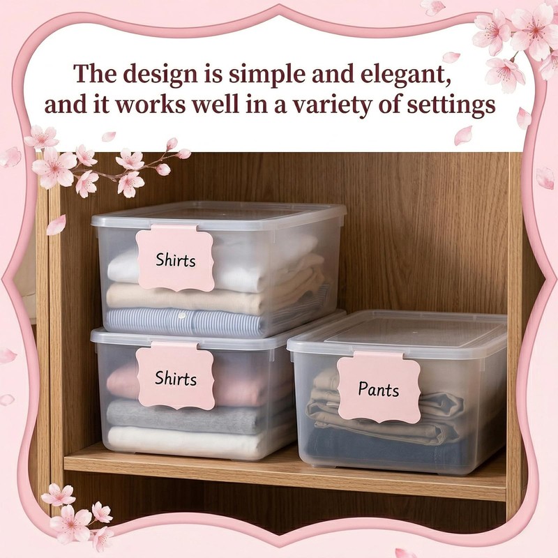 12 PCS Basket Labels Clip On, Removable Clip on Labels