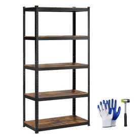 TALJIAYEH 5 Tier Storage Shelves, 36" W x 15.8" D x 72" H Load 2920 LBS, Garage Storage Heavy Duty Metal Shelving, Adjustable Storage Utility Rack Shelf Unit for Kitchen Pantry Garage Office, Black
