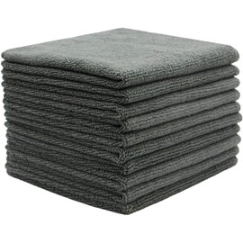 HIDMD Microfiber Dish Cloths Super Absorbent Kitchen Wash Cloth Dish Rags for Washing Dishes Fast Drying Cleaning Cloths 30cm x 30cm 10Pack Grey