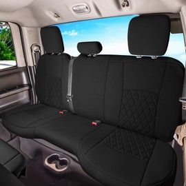 FH Group Custom Fit Seat Covers Compatible with Dodge Ram 1500 2009-2018 & Ram 1500 Classic 2019-2025 Quad Cab, Rear Set Seat Covers for RAM Pickup, Ultraflex Neoprene Truck Seat Covers, Black