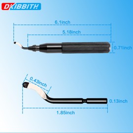 DKIBBITH Deburring Tool with 11 HSS Swivel Blades for Metal, 3D Prints,Resin,Ideal for Plumbing & 3D Printing Burr Removal,Black.