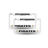 Pittsburgh Pirates Baseball Raised Letter White Plastic License Plate Frame