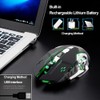 Rechargeable X8 Wireless Game Mouse Silent LED Backlit USB 1800DPI