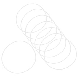 Ipetboom 10pcs Glasses Accessories Eyeglass Install Gasket Sunglasses Repair Kit Eyeglass Setup Kits Eyeglass Install Kit Gasket for Eyeglasses Sunglasses Setup Gasket White, 2.50X2.50X0.05CM