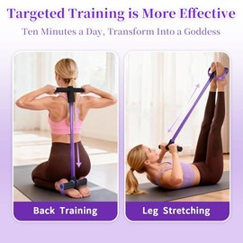 Cuerda de tensión multifunción, banda elástica de 6 tubos para yoga, cuerda de tensión de látex natural, equipo de fitness, para abdominales, cinturas