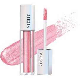 zeesea Glitter Galaxy Colored Liquid Eyeshadow, Dazzling Shimmer Eye Makeup, High Pigmented & Long Lasting (PK03 Twinkling Sakura)