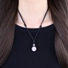 COAI Unisex Ball Pendant Made of Gemstones Adjustable Necklace, rose