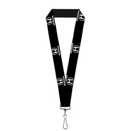 Buckle-Down Lanyard-1.0"-Honda Logo Black/White, Multicolor, One-Size