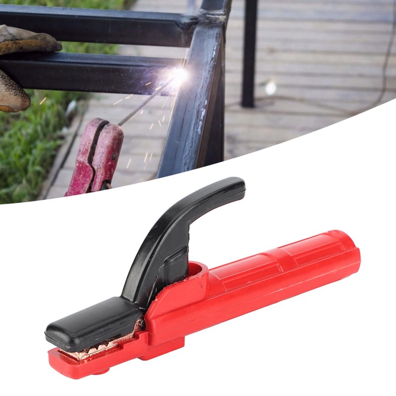 Welding Electrode Holder, 300Amp Capacity Copper Plier Ground Clamp, Insulated