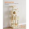 Feandrea Cat Tree, 61-Inch Cat Tower for Indoor Cats, Plush