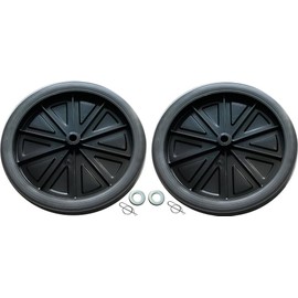 Rubbermaid 9W71-L2 Wheel Kit for Mega Brute Mobile Waste Collector, Gray/Black