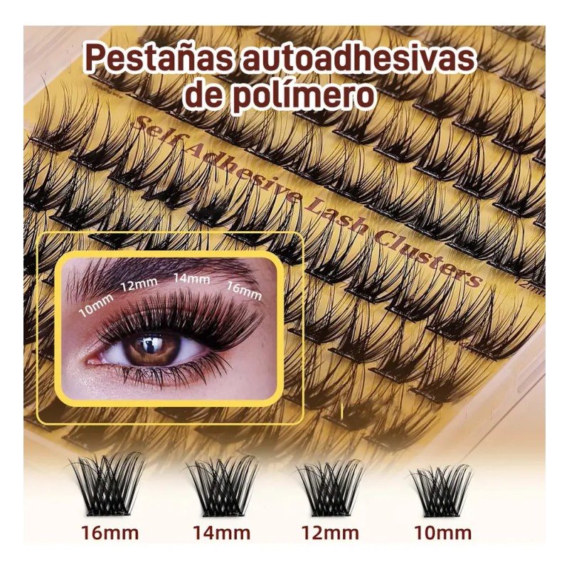 Kit De Pestañas Autoadhesivas Impermeable Y Reutilizable Diy