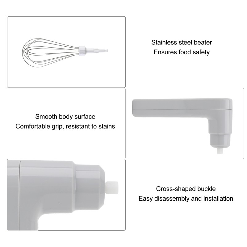 Electric Egg Beater 800mah Rechargeable Cordless Hand Blender Efficient Handheld
