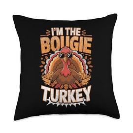 Funny i`m the bugie turkey Thanksgiving Fall Throw Pillow