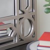Northlight 29.5" Gray Framed Geometric Openwork Rectangular Wall Mirror