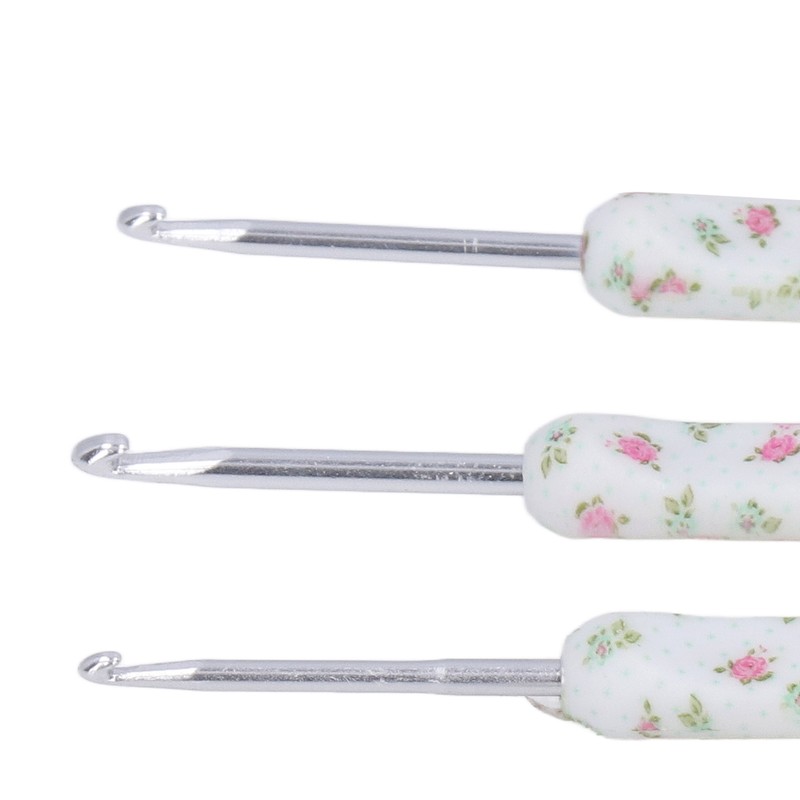 8pcs Crochet Hooks Ergonomic Design Comfortable Handle Easy Identification Compact