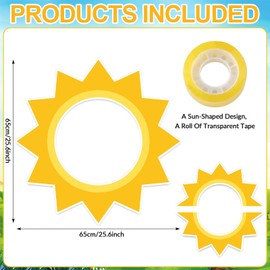Sun Photo Booth Props Sunshine Theme Photo Frame Party Supplies Sunshine Frame Backdrop Sign First Trip Around The Sun Summer Decorations for Baby Shower Kids Birthday Party Favors