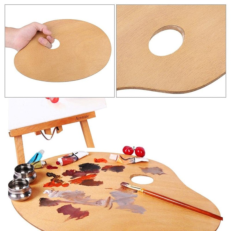 cigemay Paint Tray Acrylic Paint Wooden Palettes Paint Trays Painting