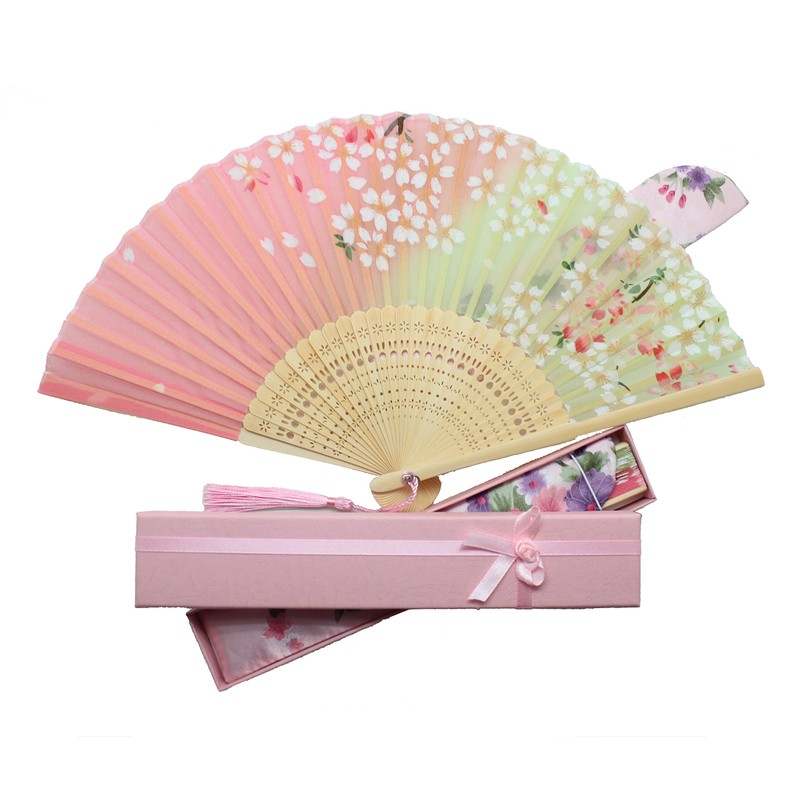 Boshiho Women's Fan & Fan Bag, Rayon Dance Fan, Beautiful,