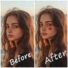 Boldink 2pcs Makeup Stickers,Waterproof Face Lips Temporary Tattoo Stickers,Masquerade Sticker,Wedding